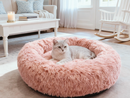 Snuggle Puff Donut Dog Bed - Calming Pet Bed for Cats & Dogs
