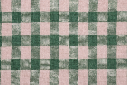 pink green gingham print